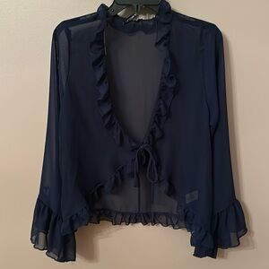 Liv Los Angeles Navy Sheer Top